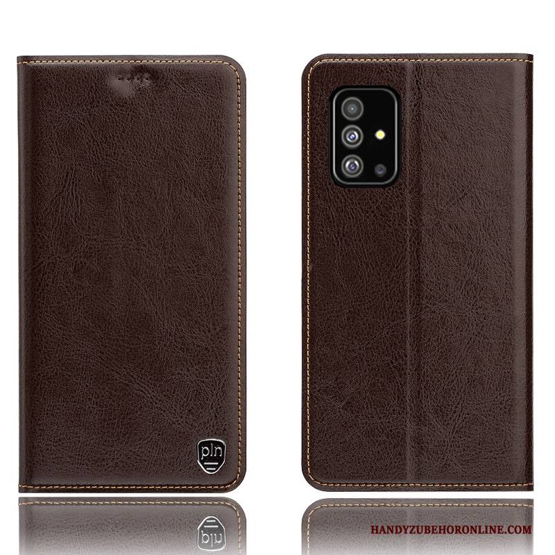Hülle Samsung Galaxy A71 Lederhülle Anti-sturz Schwarz, Case Samsung Galaxy A71 Schutz Handyhüllen Muster