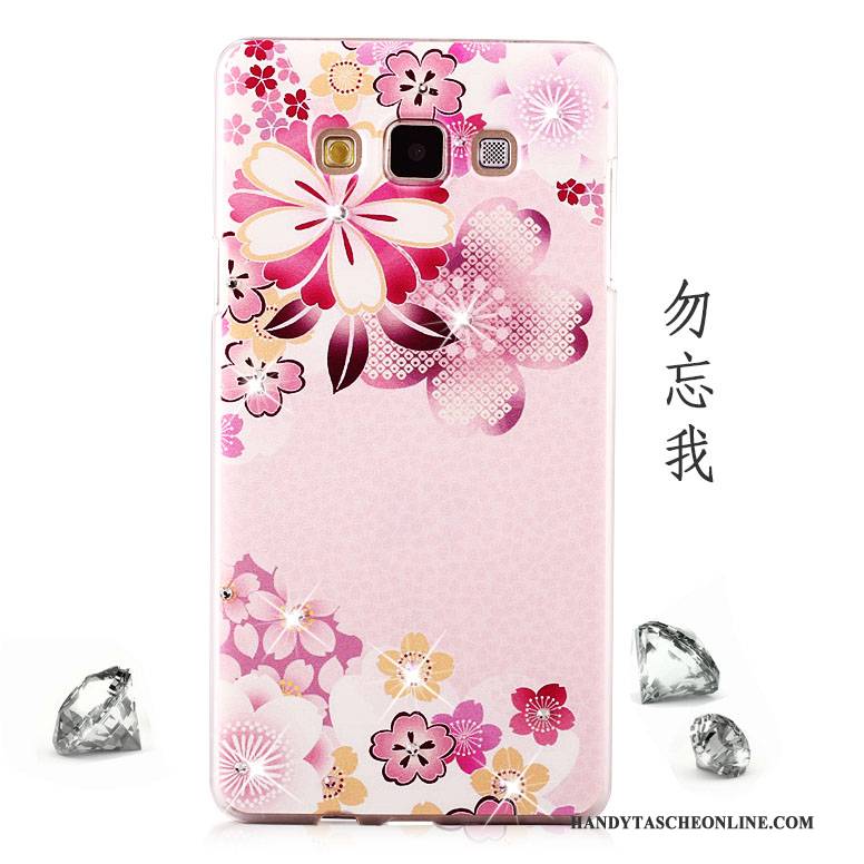 Hülle Samsung Galaxy A8 Strass Lila Handyhüllen, Case Samsung Galaxy A8 Schutz Schwer Mesh