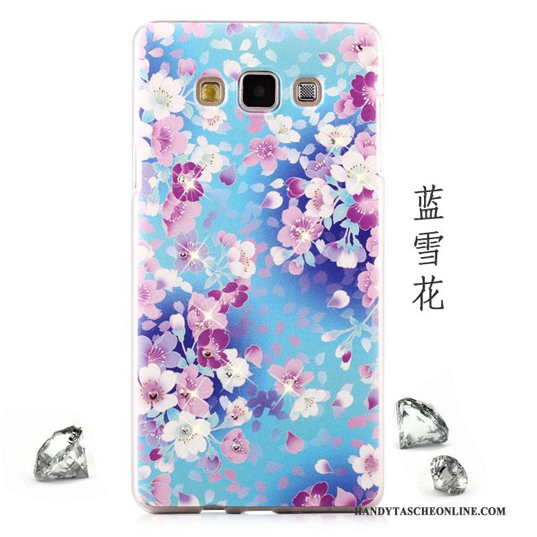 Hülle Samsung Galaxy A8 Strass Lila Handyhüllen, Case Samsung Galaxy A8 Schutz Schwer Mesh