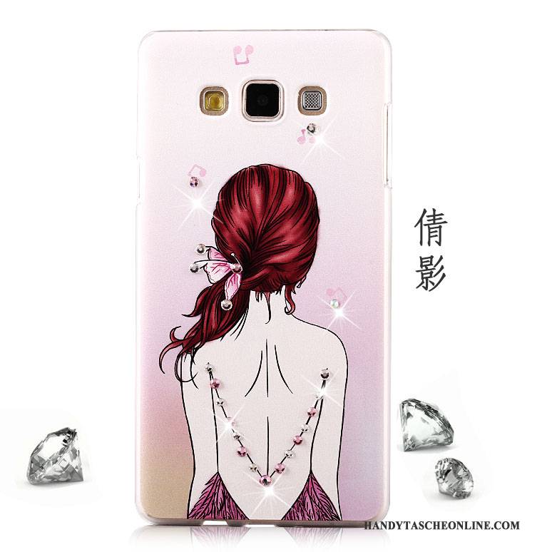 Hülle Samsung Galaxy A8 Strass Lila Handyhüllen, Case Samsung Galaxy A8 Schutz Schwer Mesh