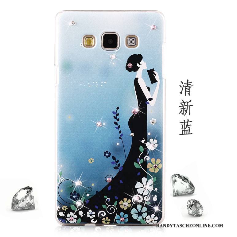 Hülle Samsung Galaxy A8 Strass Lila Handyhüllen, Case Samsung Galaxy A8 Schutz Schwer Mesh