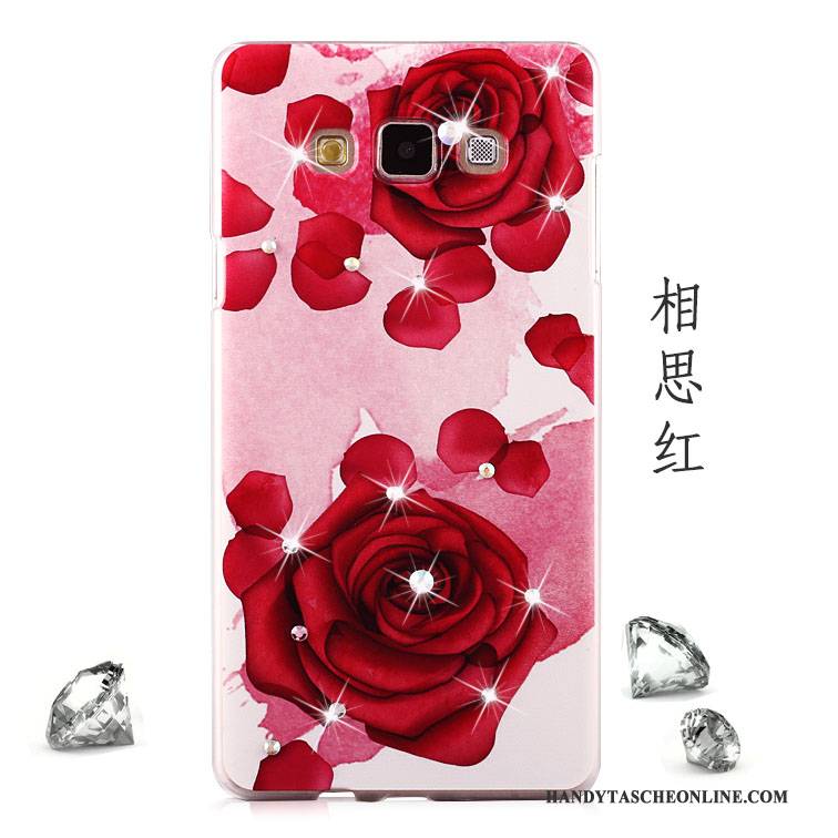 Hülle Samsung Galaxy A8 Strass Lila Handyhüllen, Case Samsung Galaxy A8 Schutz Schwer Mesh