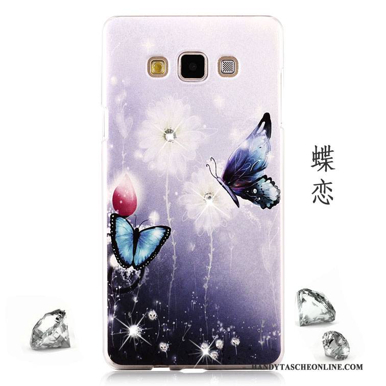 Hülle Samsung Galaxy A8 Strass Lila Handyhüllen, Case Samsung Galaxy A8 Schutz Schwer Mesh