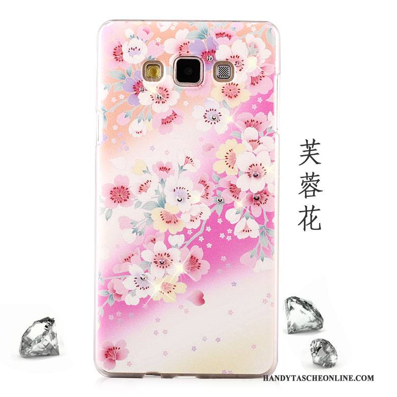 Hülle Samsung Galaxy A8 Strass Lila Handyhüllen, Case Samsung Galaxy A8 Schutz Schwer Mesh
