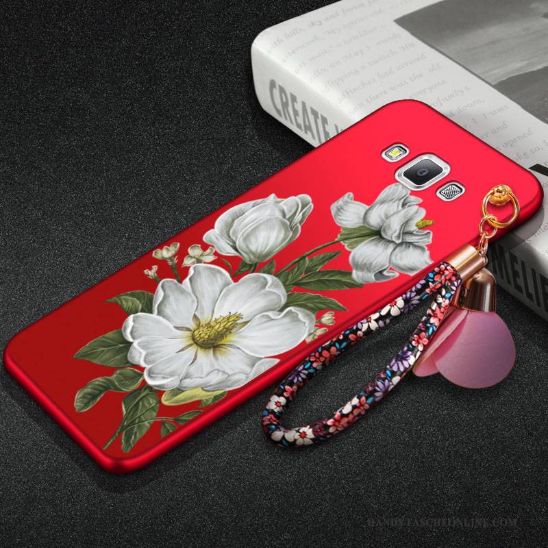 Hülle Samsung Galaxy A8 Taschen Handyhüllen Anti-sturz, Case Samsung Galaxy A8 Silikon Kunst Rot