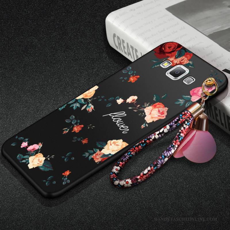 Hülle Samsung Galaxy A8 Taschen Handyhüllen Anti-sturz, Case Samsung Galaxy A8 Silikon Kunst Rot