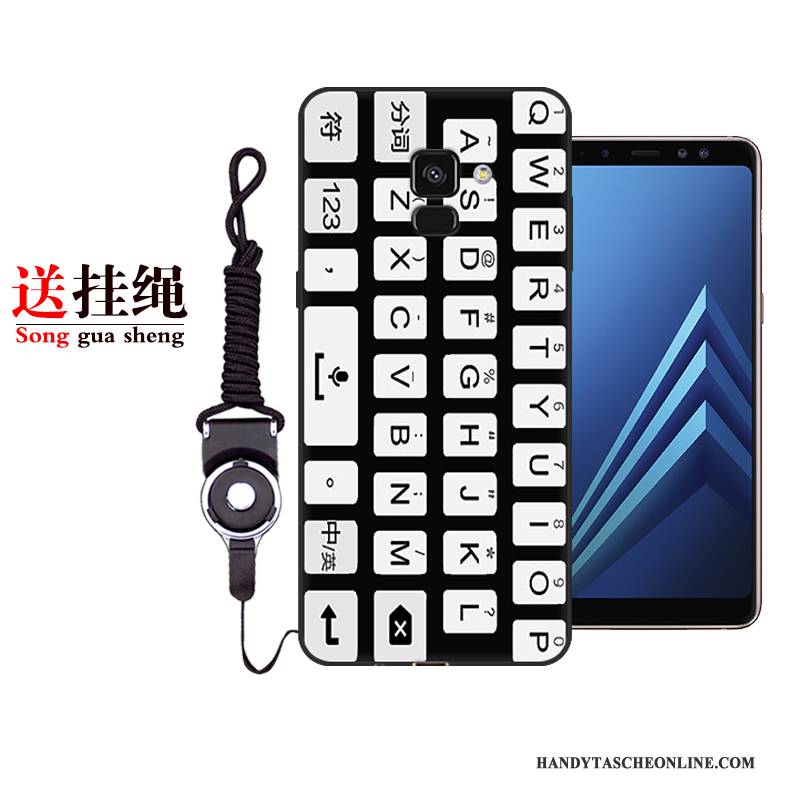 Hülle Samsung Galaxy A8+ Taschen Handyhüllen Trend, Case Samsung Galaxy A8+ Kreativ Anti-sturz Weiß