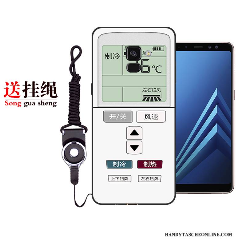 Hülle Samsung Galaxy A8+ Taschen Handyhüllen Trend, Case Samsung Galaxy A8+ Kreativ Anti-sturz Weiß
