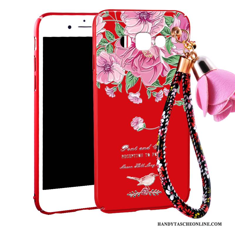 Hülle Samsung Galaxy A8 Taschen Handyhüllen Trend, Case Samsung Galaxy A8 Weiche Rot Neu