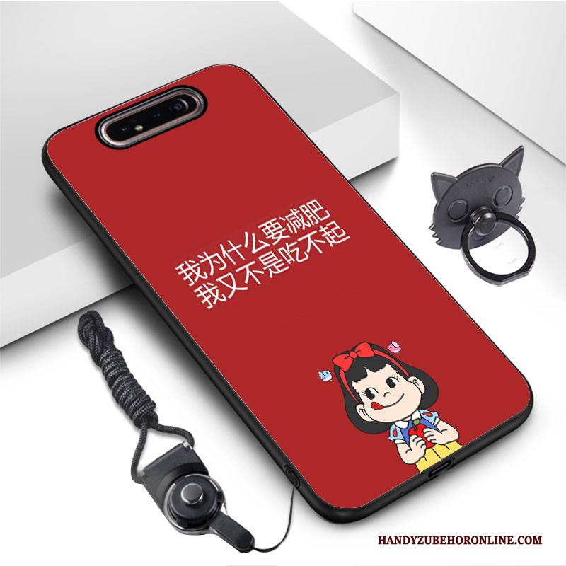 Hülle Samsung Galaxy A80 Kreativ Grün Handyhüllen, Case Samsung Galaxy A80 Schutz Trend Nubuck