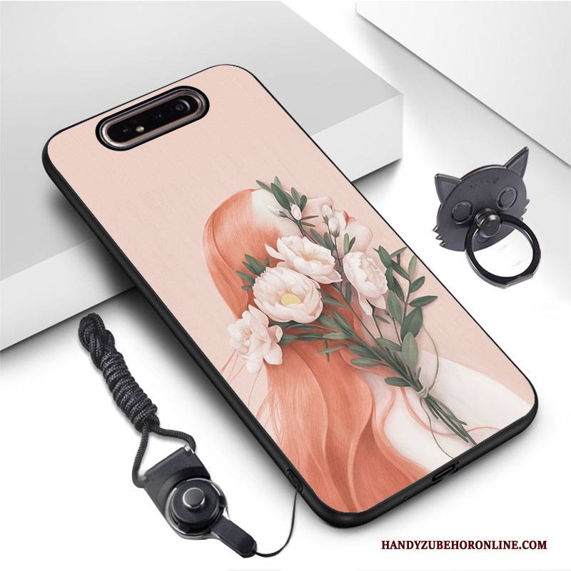 Hülle Samsung Galaxy A80 Kreativ Grün Handyhüllen, Case Samsung Galaxy A80 Schutz Trend Nubuck