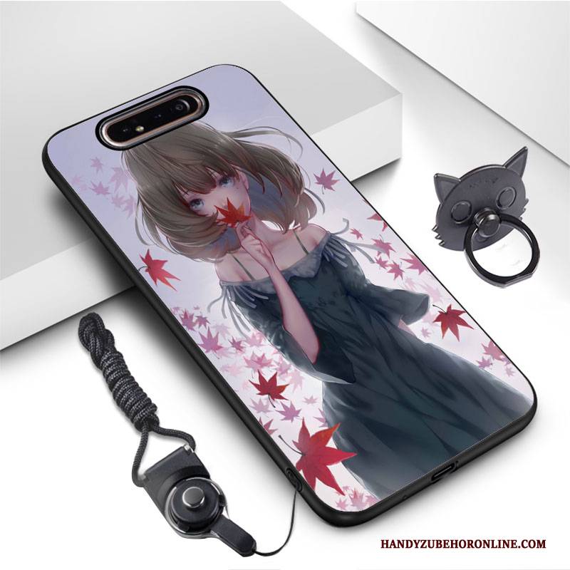 Hülle Samsung Galaxy A80 Kreativ Grün Handyhüllen, Case Samsung Galaxy A80 Schutz Trend Nubuck