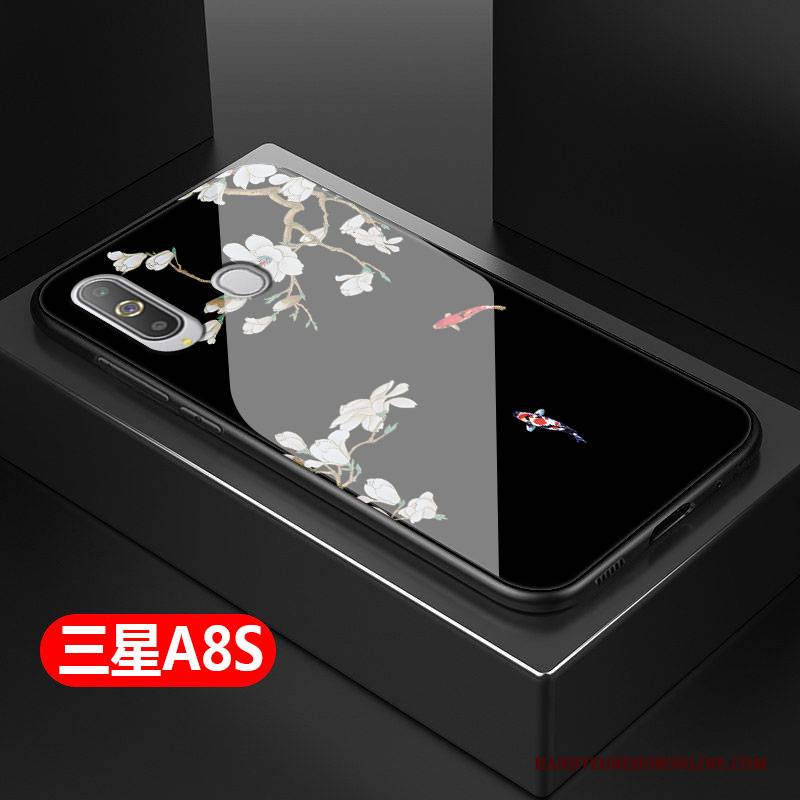 Hülle Samsung Galaxy A8s Taschen Blau Frisch, Case Samsung Galaxy A8s Schutz Kunst Einfach