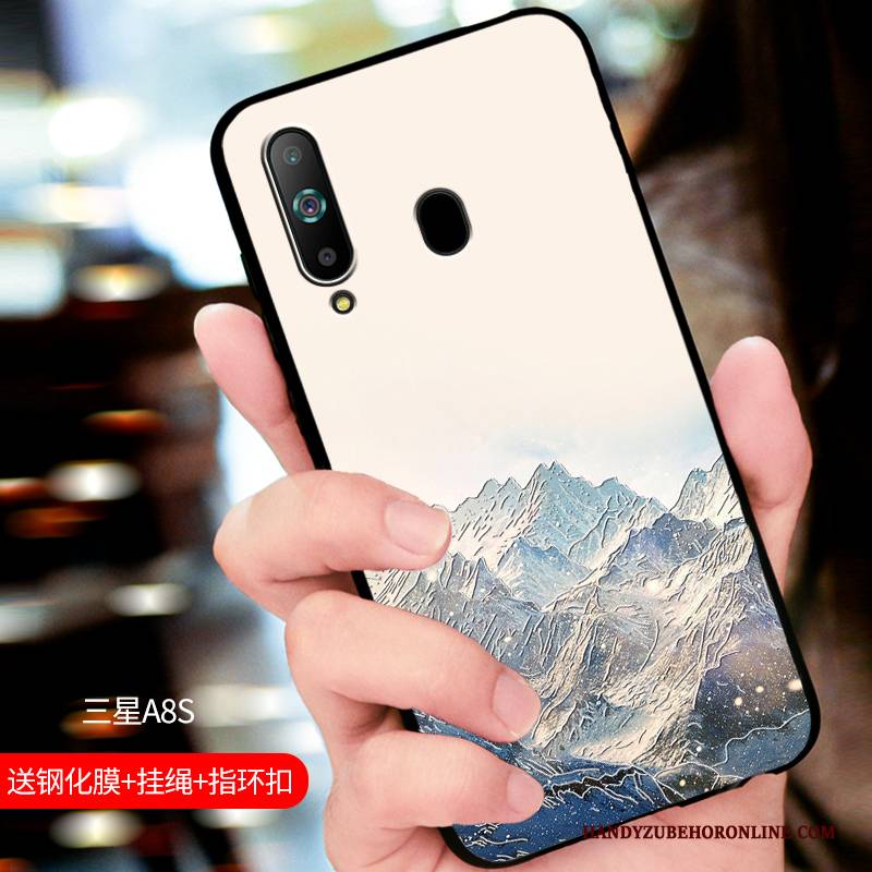 Hülle Samsung Galaxy A8s Taschen Trendmarke Persönlichkeit, Case Samsung Galaxy A8s Silikon Blau Handyhüllen