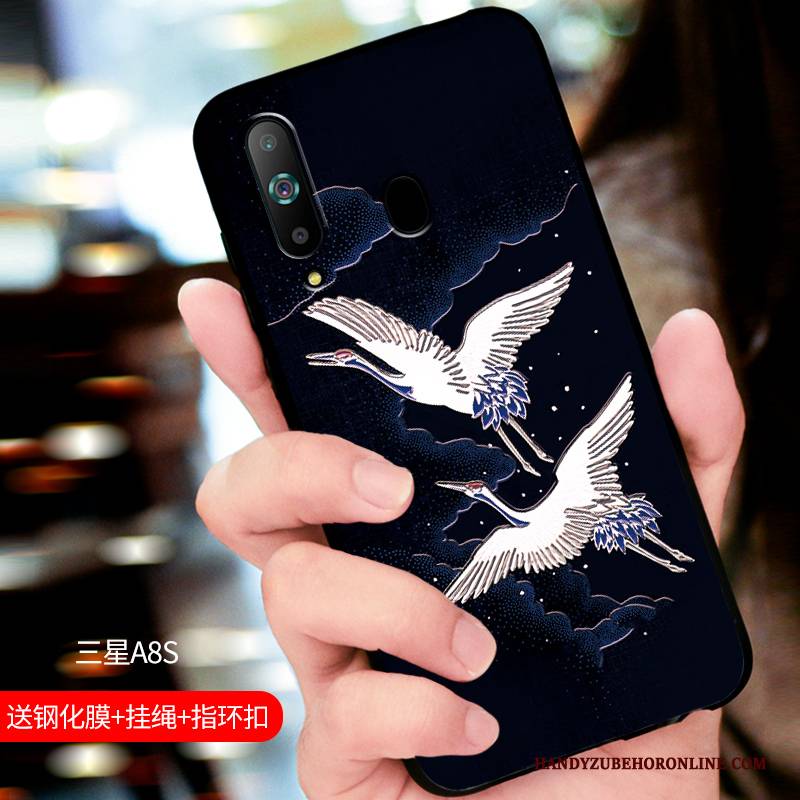 Hülle Samsung Galaxy A8s Taschen Trendmarke Persönlichkeit, Case Samsung Galaxy A8s Silikon Blau Handyhüllen