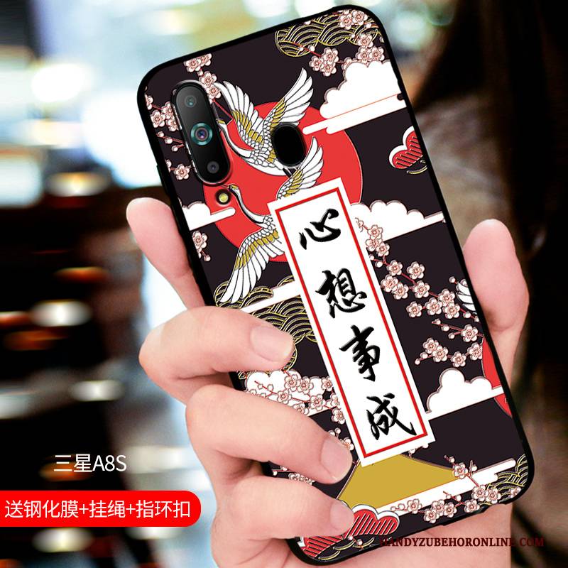 Hülle Samsung Galaxy A8s Taschen Trendmarke Persönlichkeit, Case Samsung Galaxy A8s Silikon Blau Handyhüllen
