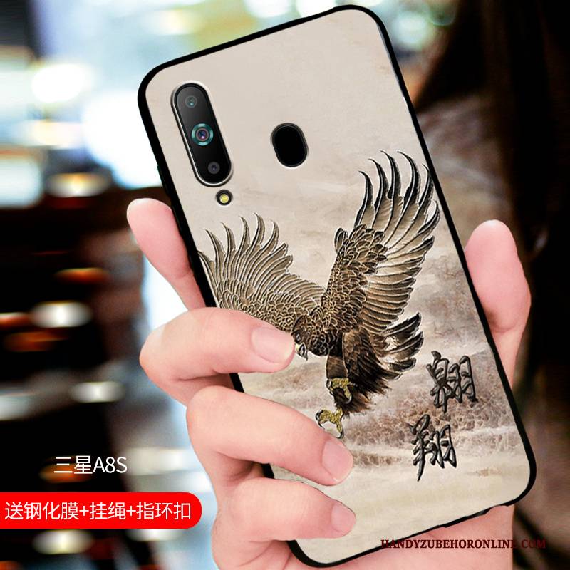 Hülle Samsung Galaxy A8s Taschen Trendmarke Persönlichkeit, Case Samsung Galaxy A8s Silikon Blau Handyhüllen