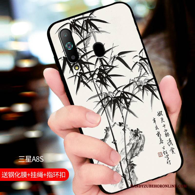Hülle Samsung Galaxy A8s Taschen Trendmarke Persönlichkeit, Case Samsung Galaxy A8s Silikon Blau Handyhüllen
