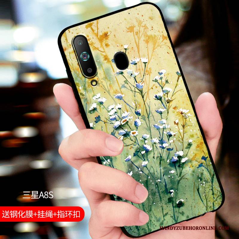 Hülle Samsung Galaxy A8s Taschen Trendmarke Persönlichkeit, Case Samsung Galaxy A8s Silikon Blau Handyhüllen