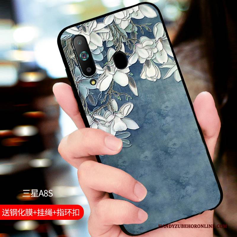 Hülle Samsung Galaxy A8s Taschen Trendmarke Persönlichkeit, Case Samsung Galaxy A8s Silikon Blau Handyhüllen