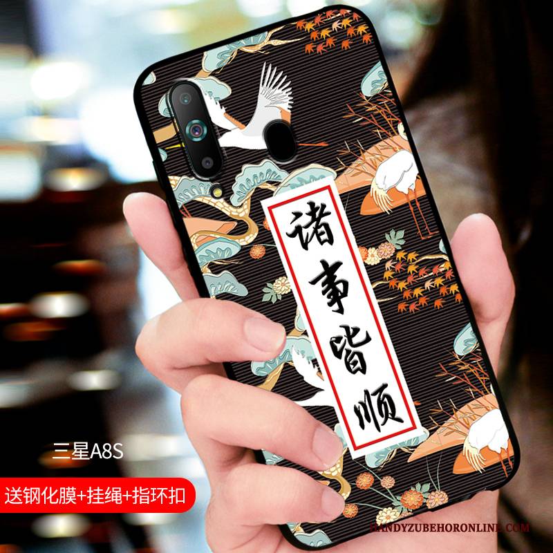 Hülle Samsung Galaxy A8s Taschen Trendmarke Persönlichkeit, Case Samsung Galaxy A8s Silikon Blau Handyhüllen