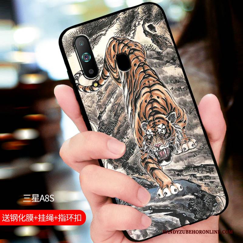 Hülle Samsung Galaxy A8s Taschen Trendmarke Persönlichkeit, Case Samsung Galaxy A8s Silikon Blau Handyhüllen