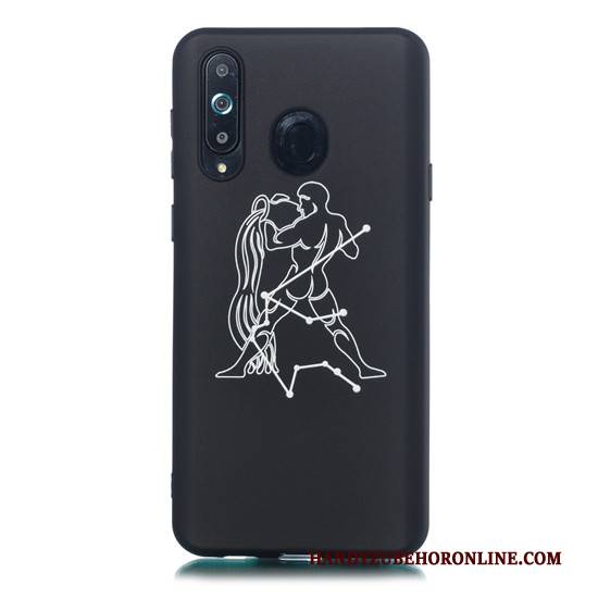 Hülle Samsung Galaxy A8s Weiche Hängende Verzierungen Handyhüllen, Case Samsung Galaxy A8s Karikatur Schwarz Schlank