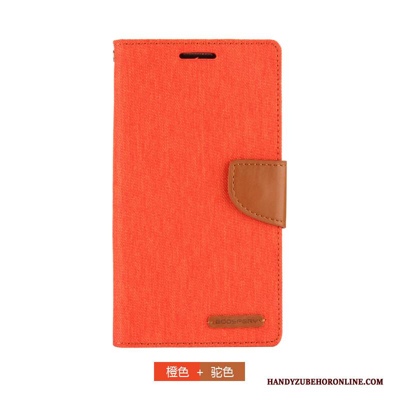 Hülle Samsung Galaxy A9 2018 Folio Blau Leinwand, Case Samsung Galaxy A9 2018 Geldbörse