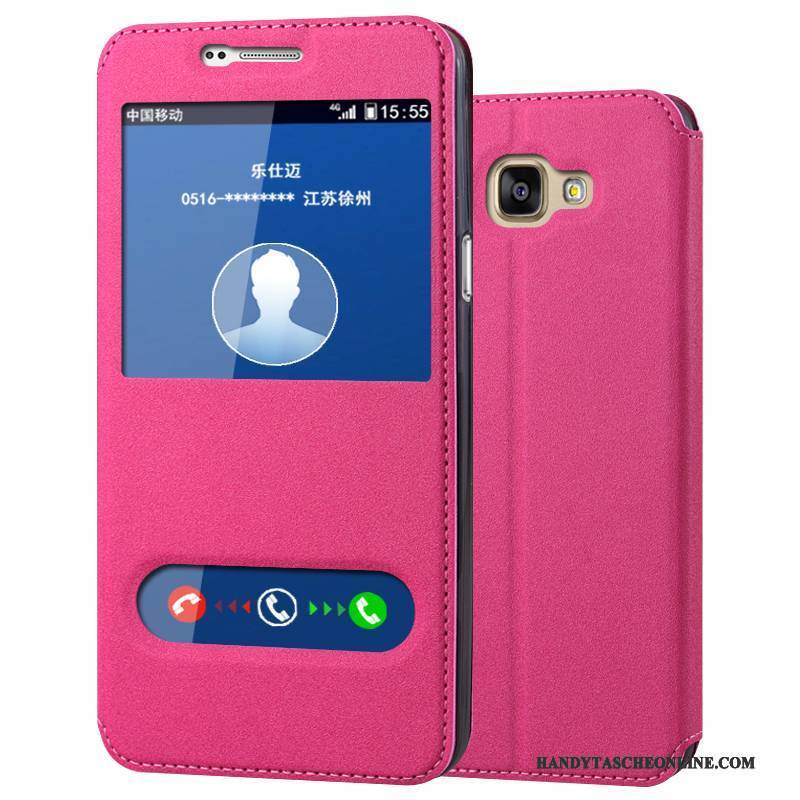 Hülle Samsung Galaxy A9 Schutz Silber Khaki, Case Samsung Galaxy A9 Lederhülle Handyhüllen Anti-sturz