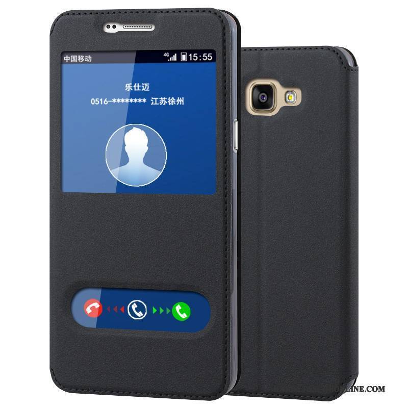 Hülle Samsung Galaxy A9 Schutz Silber Khaki, Case Samsung Galaxy A9 Lederhülle Handyhüllen Anti-sturz