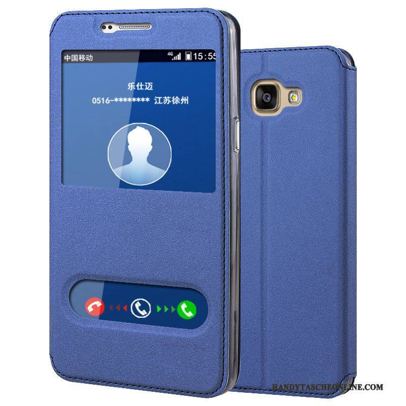 Hülle Samsung Galaxy A9 Schutz Silber Khaki, Case Samsung Galaxy A9 Lederhülle Handyhüllen Anti-sturz