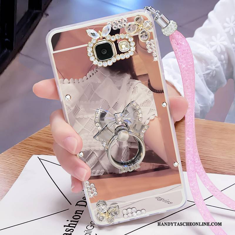 Hülle Samsung Galaxy A9 Taschen Gold Handyhüllen, Case Samsung Galaxy A9 Schutz Hängende Verzierungen Persönlichkeit