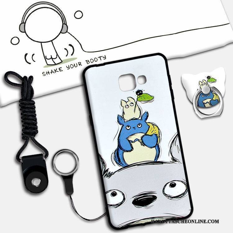 Hülle Samsung Galaxy A9 Weiche Anti-sturz Nubuck, Case Samsung Galaxy A9 Karikatur Grün Lichtfarbe