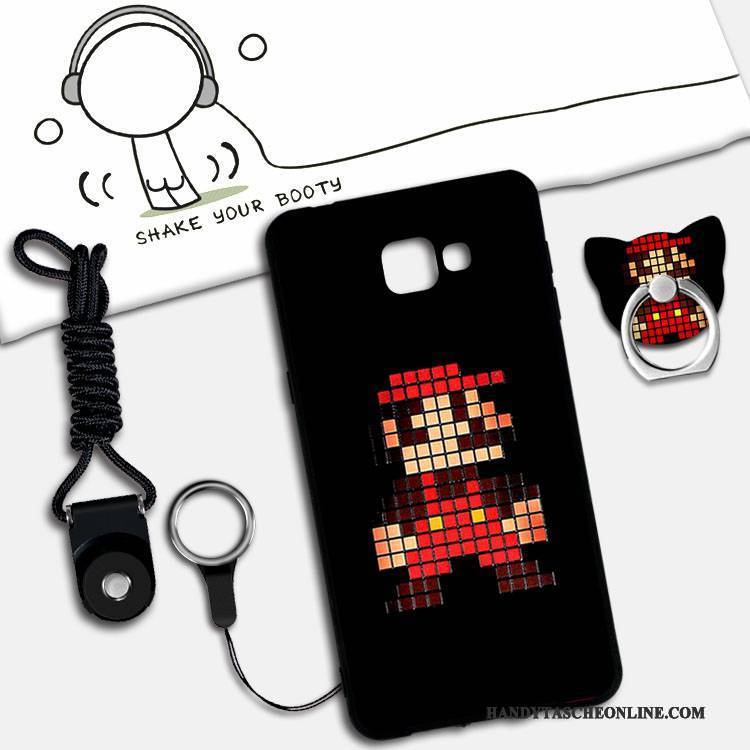 Hülle Samsung Galaxy A9 Weiche Anti-sturz Nubuck, Case Samsung Galaxy A9 Karikatur Grün Lichtfarbe
