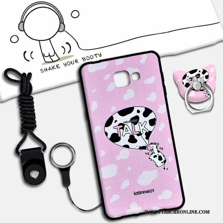 Hülle Samsung Galaxy A9 Weiche Anti-sturz Nubuck, Case Samsung Galaxy A9 Karikatur Grün Lichtfarbe