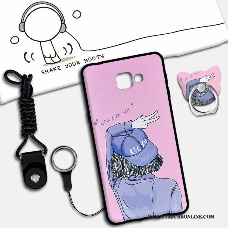 Hülle Samsung Galaxy A9 Weiche Anti-sturz Nubuck, Case Samsung Galaxy A9 Karikatur Grün Lichtfarbe