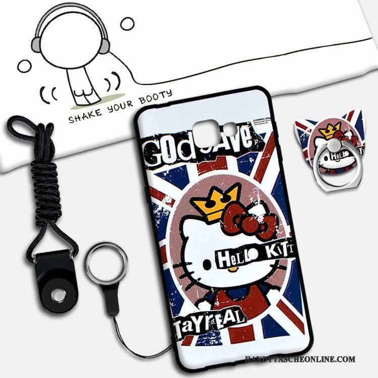 Hülle Samsung Galaxy A9 Weiche Anti-sturz Nubuck, Case Samsung Galaxy A9 Karikatur Grün Lichtfarbe