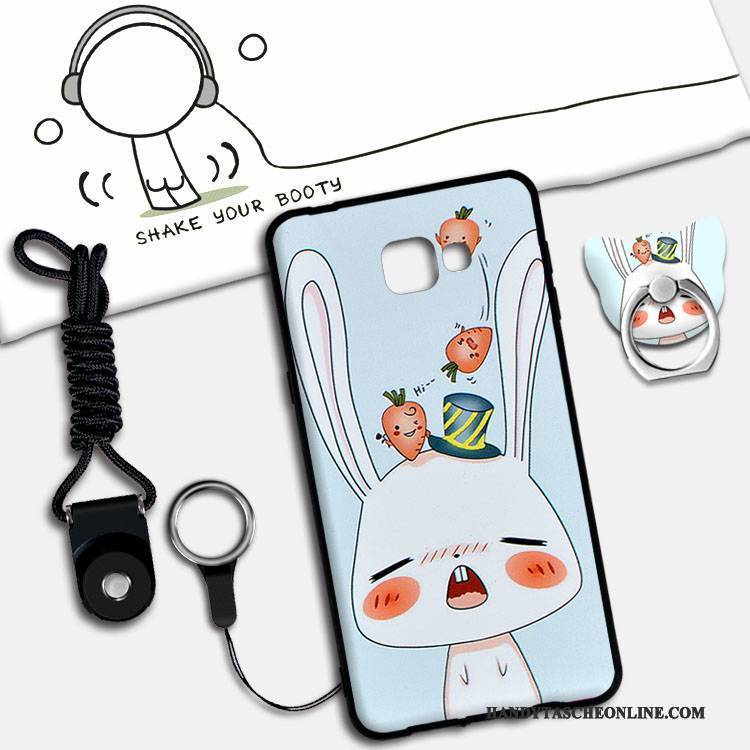 Hülle Samsung Galaxy A9 Weiche Anti-sturz Nubuck, Case Samsung Galaxy A9 Karikatur Grün Lichtfarbe
