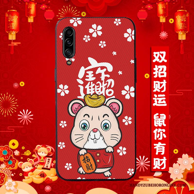 Hülle Samsung Galaxy A90 5g Taschen Ratte Rot, Case Samsung Galaxy A90 5g Weiche Reichtum Anti-sturz