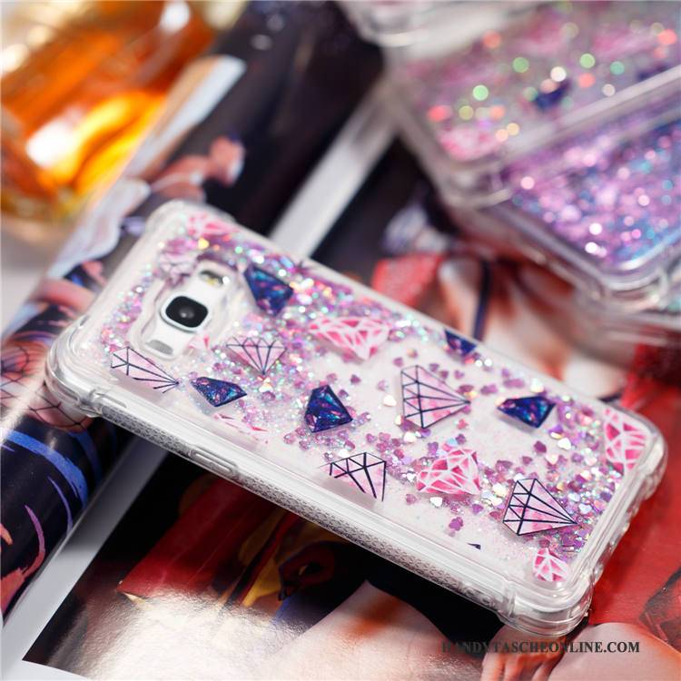 Hülle Samsung Galaxy J3 2015 Weiche Bedruckte Rosa, Case Samsung Galaxy J3 2015 Handyhüllen Anti-sturz