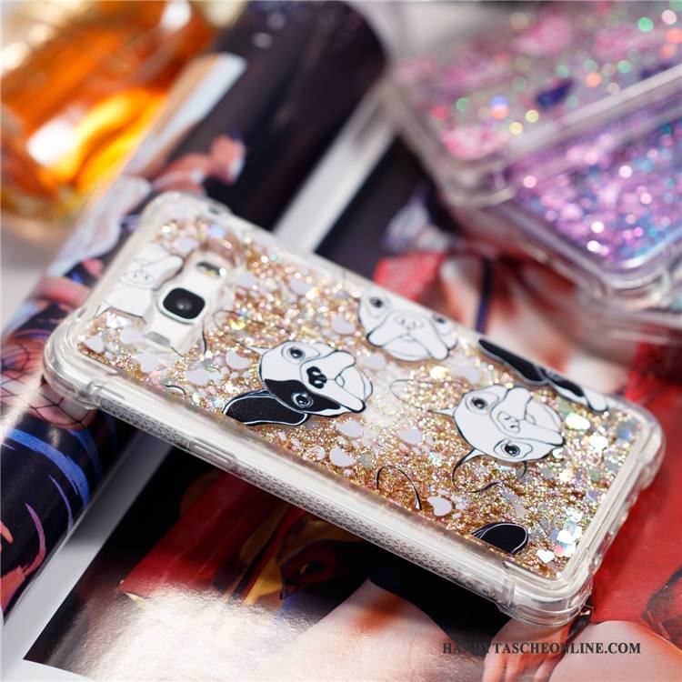 Hülle Samsung Galaxy J3 2015 Weiche Bedruckte Rosa, Case Samsung Galaxy J3 2015 Handyhüllen Anti-sturz