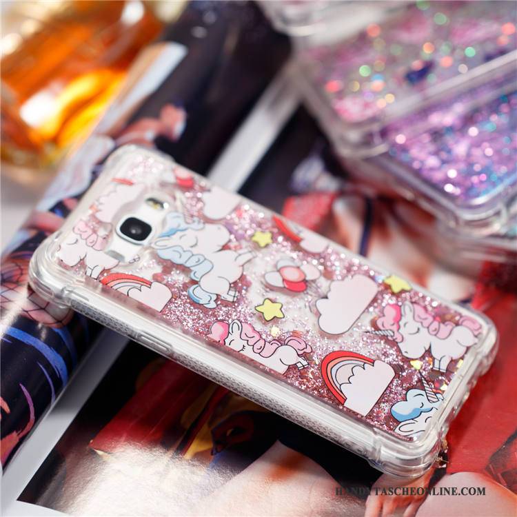 Hülle Samsung Galaxy J3 2015 Weiche Bedruckte Rosa, Case Samsung Galaxy J3 2015 Handyhüllen Anti-sturz