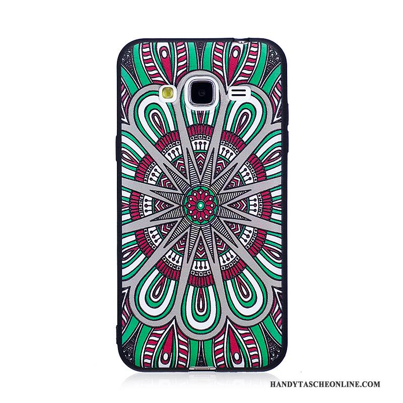 Hülle Samsung Galaxy J3 2016 Prägung Trend Handyhüllen, Case Samsung Galaxy J3 2016 Gemalt Blau