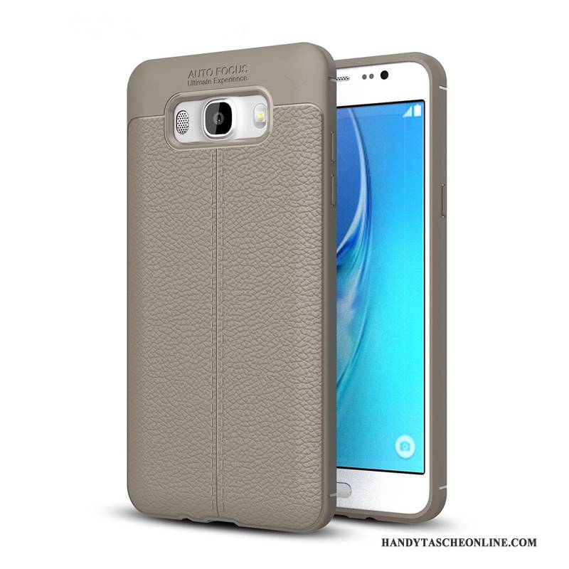 Hülle Samsung Galaxy J5 2016 Leder Muster Anti-sturz, Case Samsung Galaxy J5 2016 Weiche Rot Handyhüllen