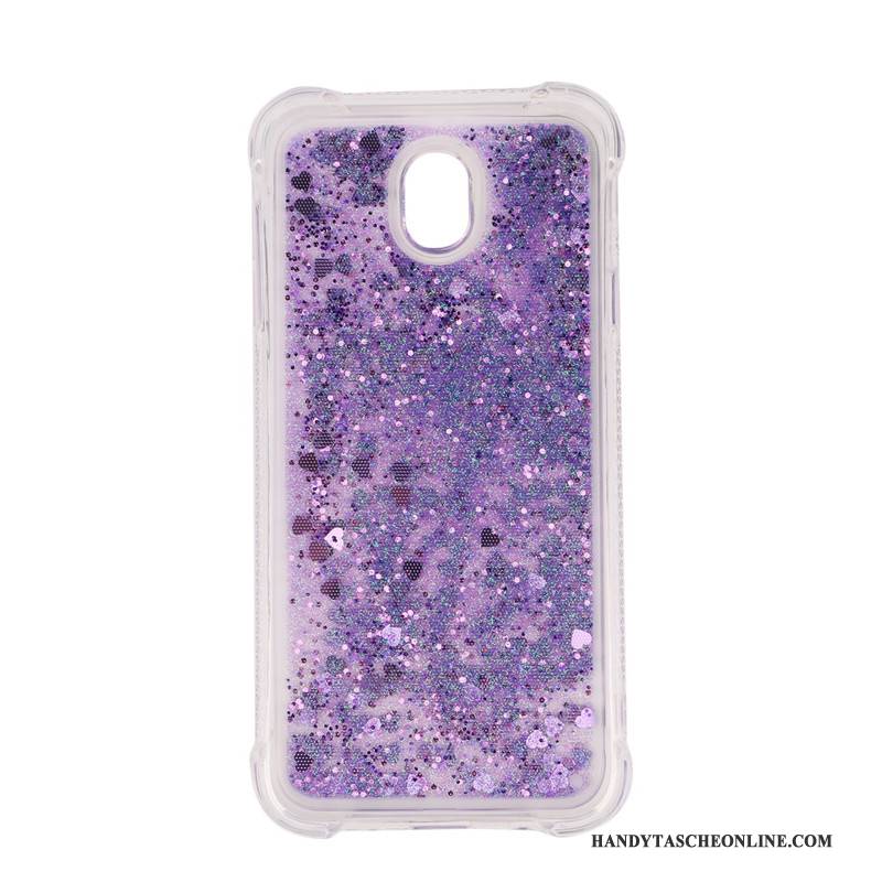 Hülle Samsung Galaxy J5 2017 Treibsand Flüssigkeit, Case Samsung Galaxy J5 2017 Anti-sturz Rosa