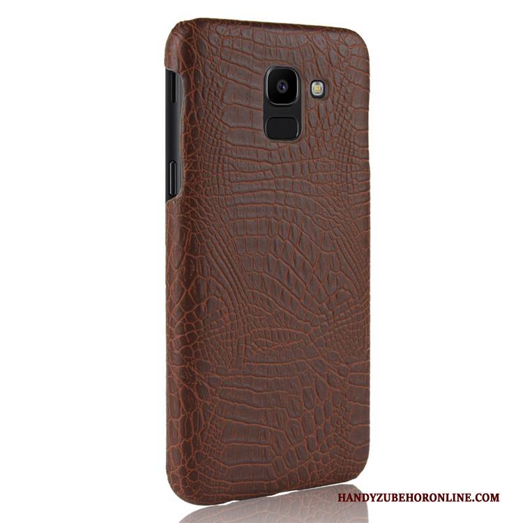 Hülle Samsung Galaxy J6 Leder Krokodilmuster Anti-sturz, Case Samsung Galaxy J6 Schutz Schwer Qualität