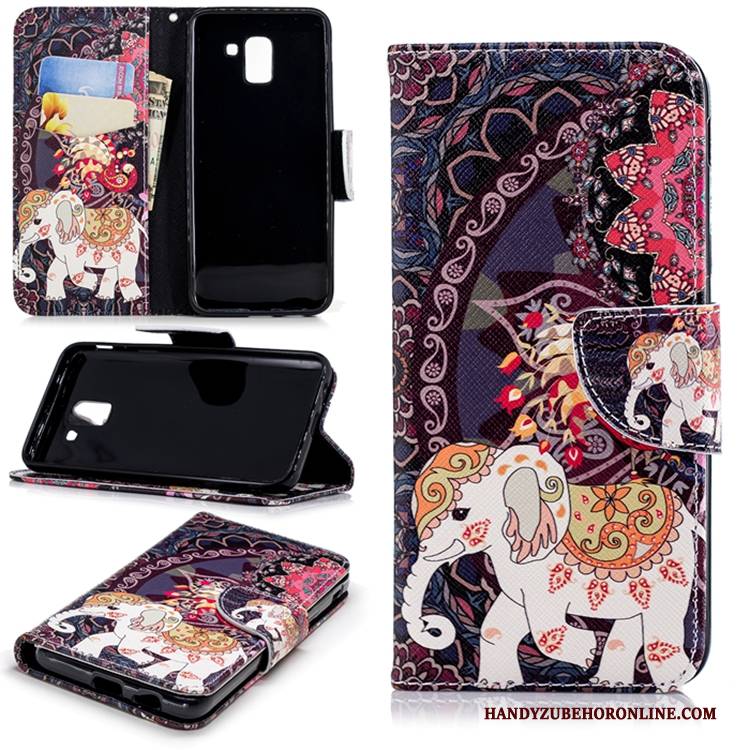 Hülle Samsung Galaxy J6 Schutz Anti-sturz Handyhüllen, Case Samsung Galaxy J6 Lederhülle Europa