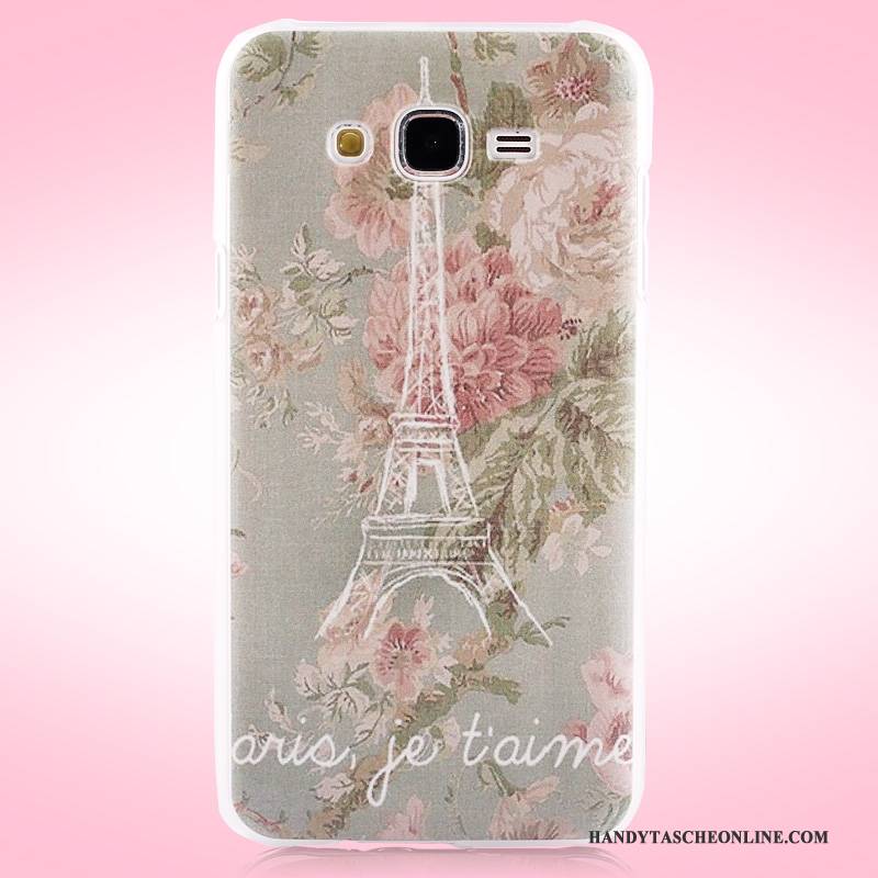 Hülle Samsung Galaxy J7 2015 Schutz Weiß Schwer, Case Samsung Galaxy J7 2015 Handyhüllen Nubuck