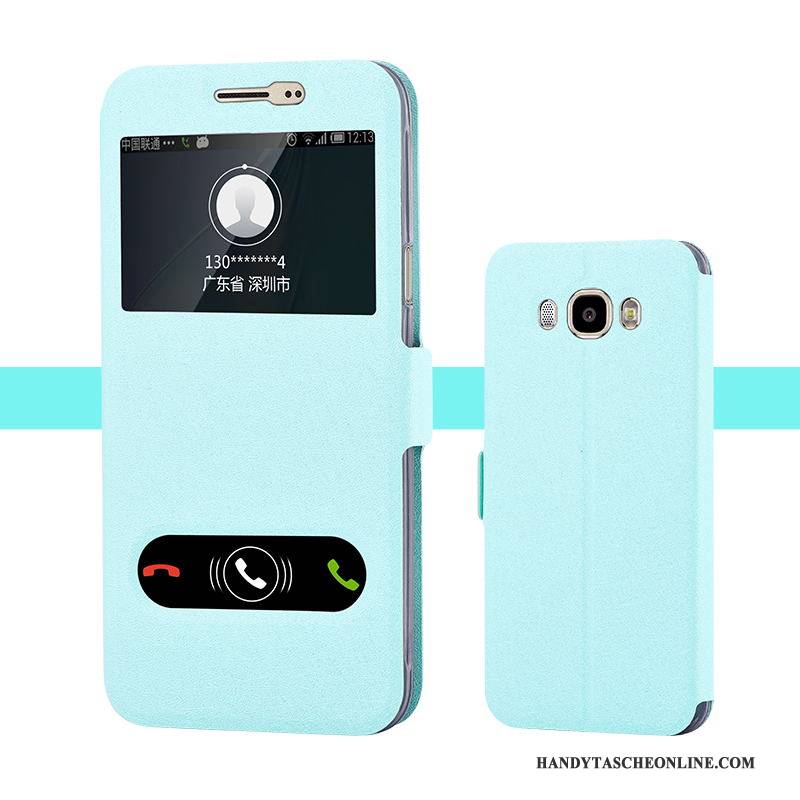 Hülle Samsung Galaxy J7 2016 Folio Handyhüllen Trend, Case Samsung Galaxy J7 2016 Lederhülle Rosa