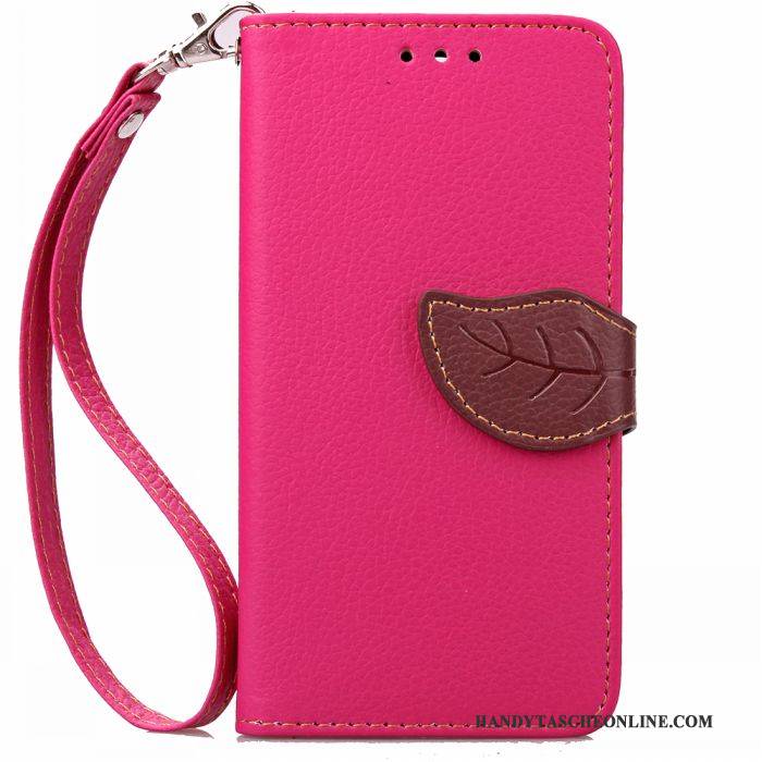Hülle Samsung Galaxy J7 2016 Lederhülle Anti-sturz Handyhüllen, Case Samsung Galaxy J7 2016 Folio Einfach Rot